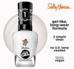Sally Hansen Miracle Gel x Gingerbread Kisses Holiday Wishes Collection Nail Polish, 911 Whisk You a Merry Xmas