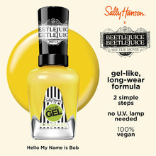 Sally Hansen Miracle Gel x BeetleJuice Collection Nail Polish,  932 Hello my Name is Bob