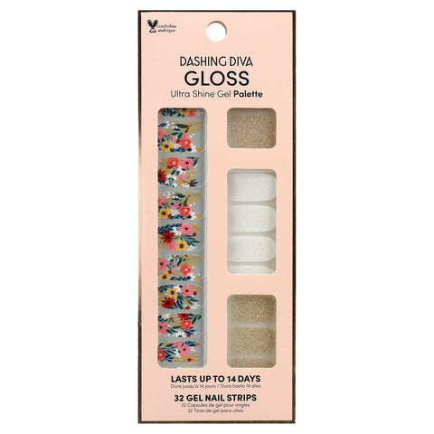 Dashing Diva Gloss Ultra Shine Gel Nail Strips, GS351 Wallflower Frenzy