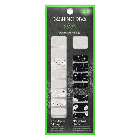 Dashing Diva Gloss Ultra Shine Gel Nail Strips, GS516B Ghostly Touch