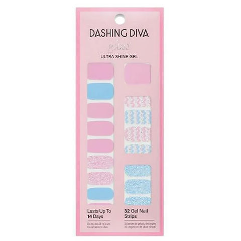 Dashing Diva Gloss Ultra Shine Gel Nail Strips, GS551 Poppin Pastels