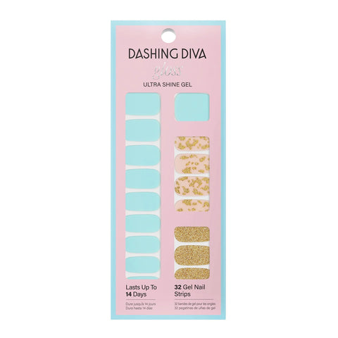 Dashing Diva Gloss Ultra Shine Gel Nail Strips, GS554 Denim Spritz