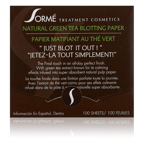 Sorme Cosmetics Natural Face Blotting Paper, Green Tea