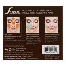 Sorme Cosmetics Natural Face Blotting Paper, Green Tea