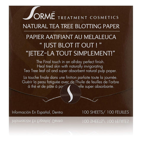 Sorme Cosmetics Natural Face Blotting Paper, Tea Tree