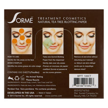 Sorme Cosmetics Natural Face Blotting Paper, Tea Tree