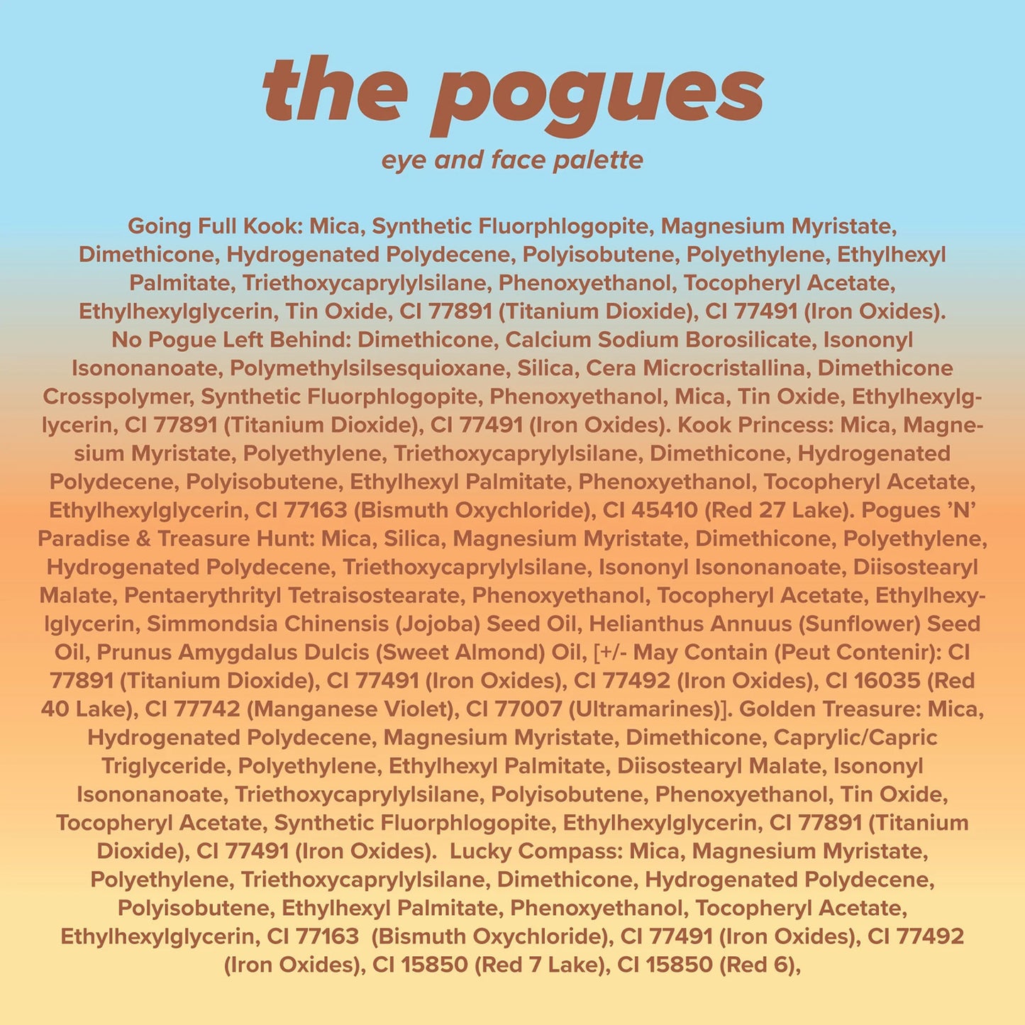 Lottie London x Outer Banks The Pogues Eye and Face Palette