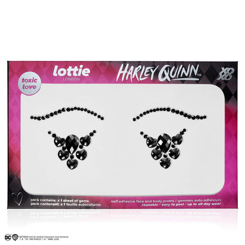 Lottie London x Harley Quinn Pouts & Pigtails Face & Body Gems, Toxic Love