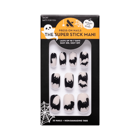 Olive & June The Super Stick Mani Halloween Press - On Nails, Batty for You - A1 Great Deals - Olive & June - 810116249459