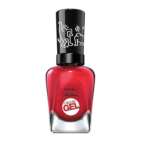 Sally Hansen Miracle Gel x Keith Haring Collection Nail Polish, 917 Red - iant Baby - A1 Great Deals - Sally Hansen - 3616304745867
