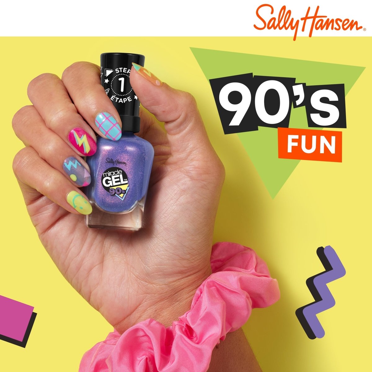 Sally Hansen Miracle Gel x Totally 90's Collection Nail Polish, 889 Nice Nice Baby, 0.50 fl oz - A1 Great Deals - Sally Hansen - 3616304545139
