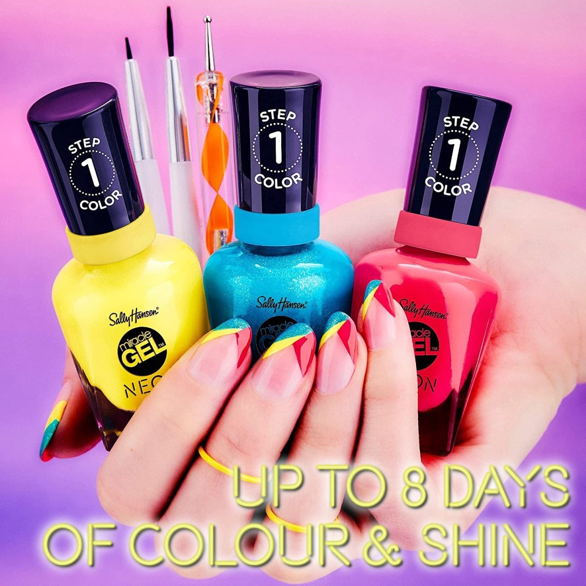 Sally Hansen Miracle Gel x Neon Collection Nail Polish, 874 Sun - Shine On, 0.50 fl oz - A1 Great Deals - Sally Hansen - 3616302484881