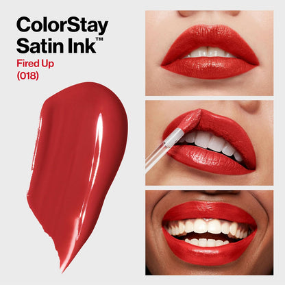 Revlon ColorStay Satin Ink Liquid Lipstick, 018 Fired Up