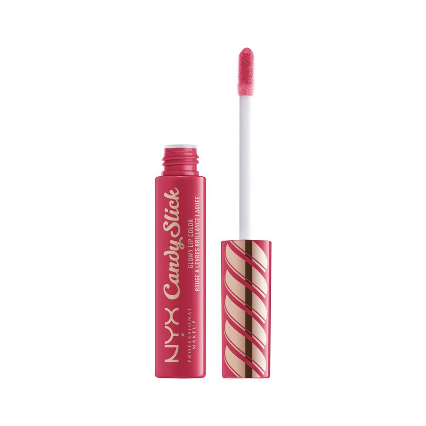 NYX Professional Makeup Candy Slick Glowy Lip Color, 02 Watermelon Taffy
