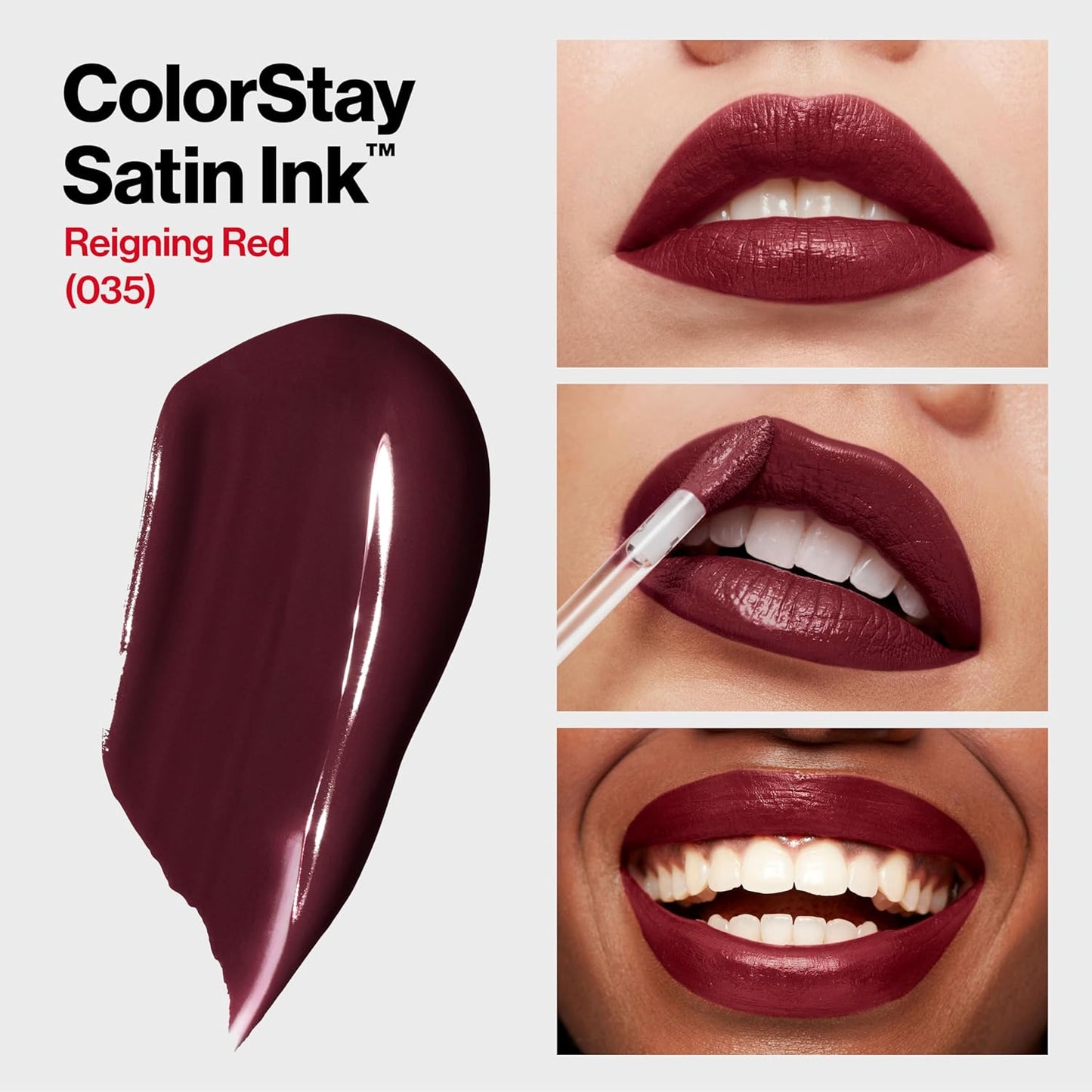 Revlon ColorStay Satin Ink Liquid Lipstick, 035 Reigning Red