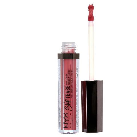 NYX Cosmetics Slip Tease Full Color Lip Lacquer, 07 Rosy Outlook