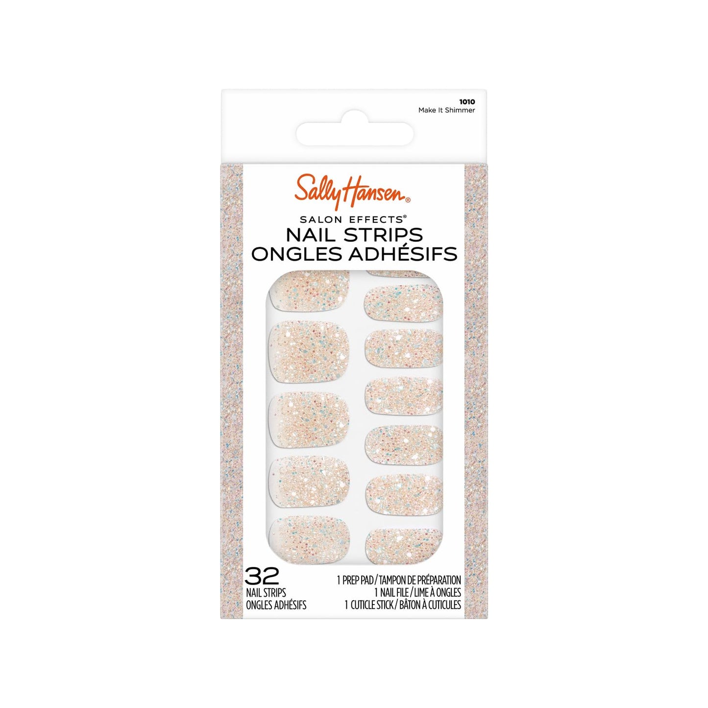 Sally Hansen Salon Effects Nail Polish Strips, 1010 Make It Shimmer