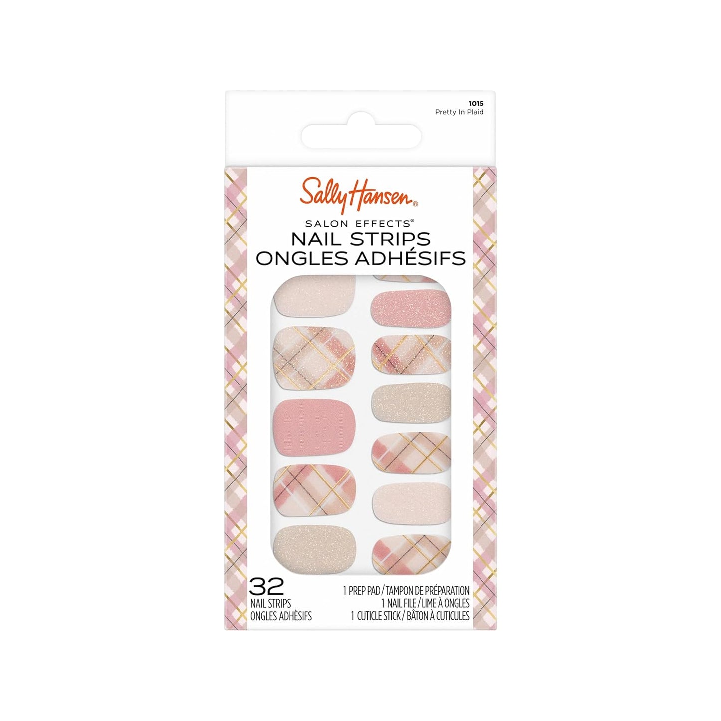 Sally Hansen Salon Effects Nail Polish Strips, 1015 Pretty In Plaid