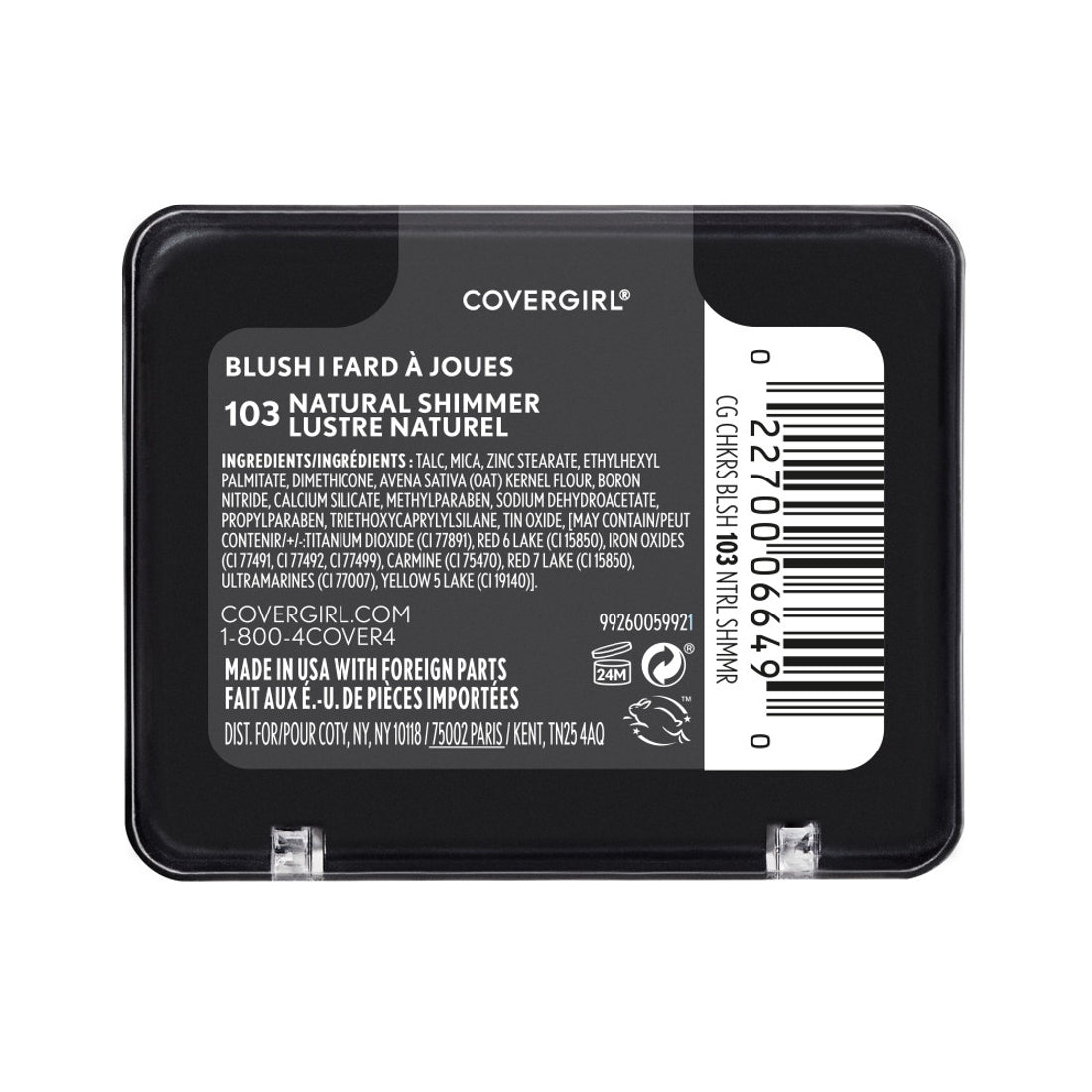 CoverGirl Cheekers Blendable Powder Blush, 103 Natural Shimmer