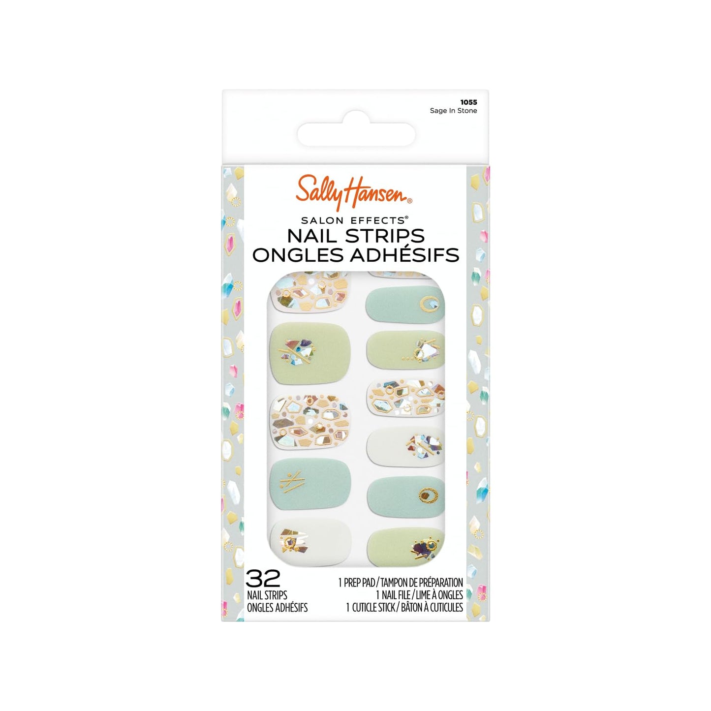 Sally Hansen Salon Effects Nail Polish Strips, 1055 Sage In Stone