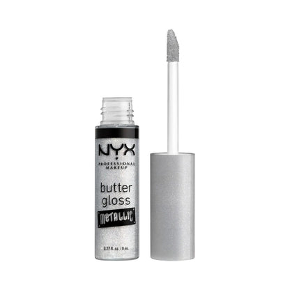 NYX Professional Makeup Butter Gloss Metallic, 10 Ice