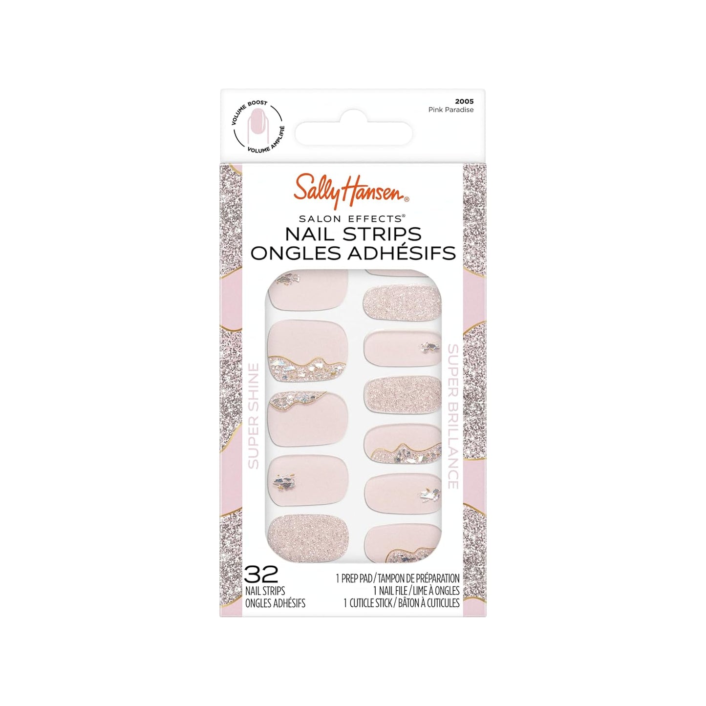 Sally Hansen Salon Effects Nail Polish Strips, 2005 Pink Paradise