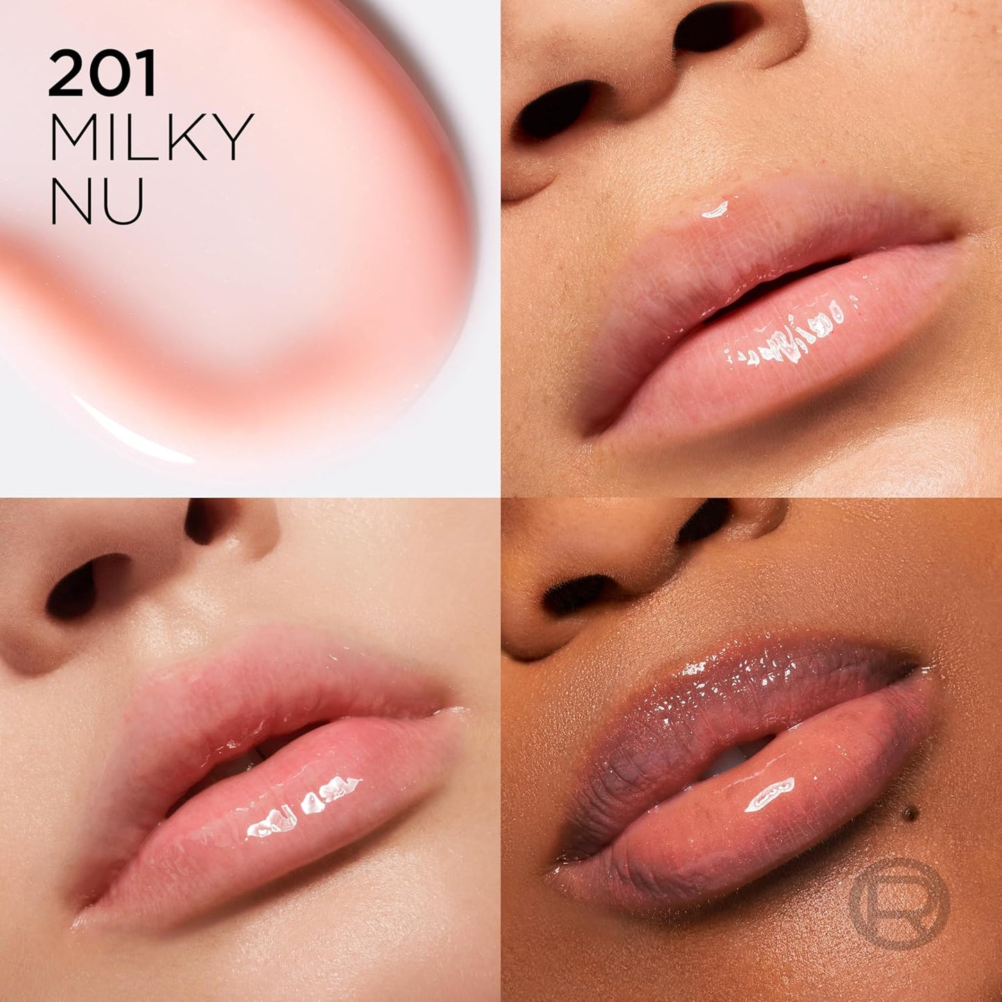 L'Oreal Paris Plump Ambition Hyaluron Lip Oil, 201 Milky Nu