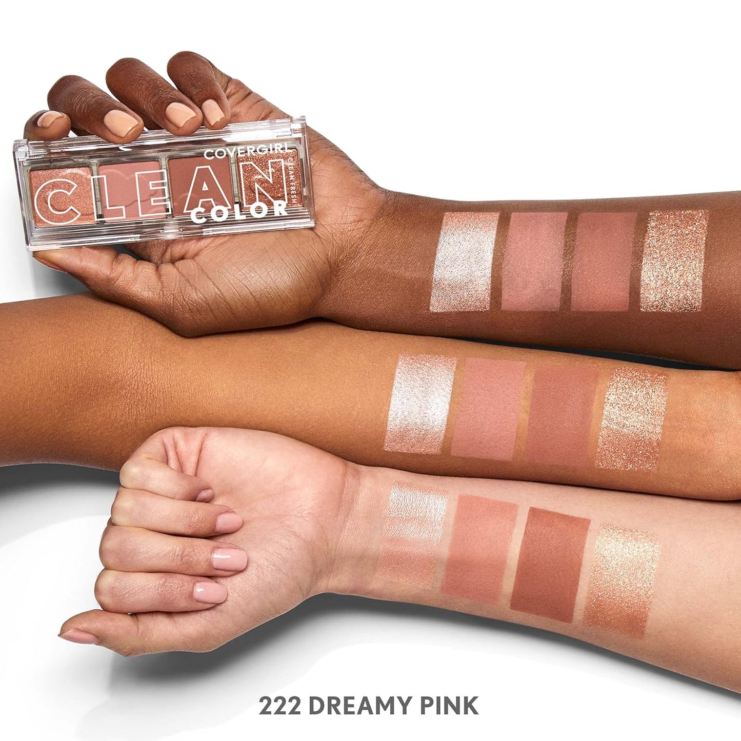 COVERGIRL Clean Fresh Clean Color Eye Shadow, 222 Dreamy Pink