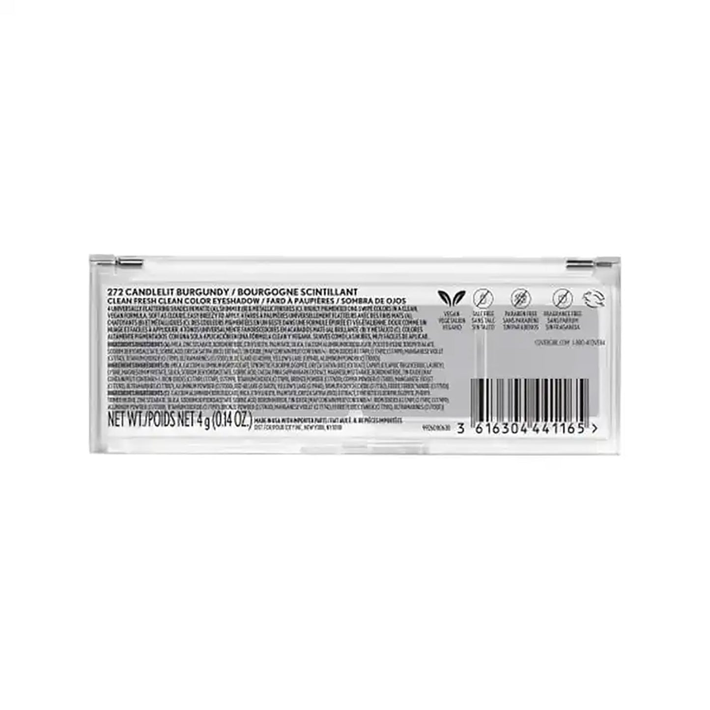 COVERGIRL Clean Fresh Clean Color Eye Shadow, 272 Candlelit Burgundy