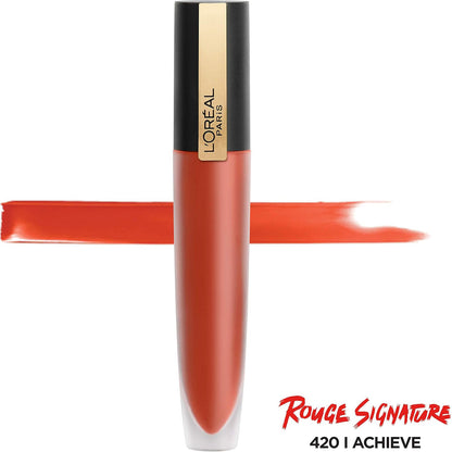 L’Oréal Paris Makeup Rouge Signature Matte Lip Stain, 420 I Achieve