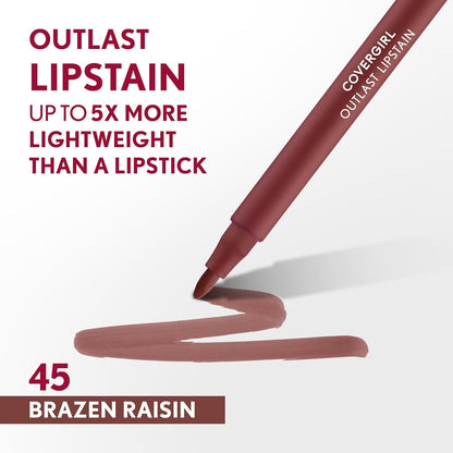 COVERGIRL Outlast Lipstain, 45 Brazen Raisen