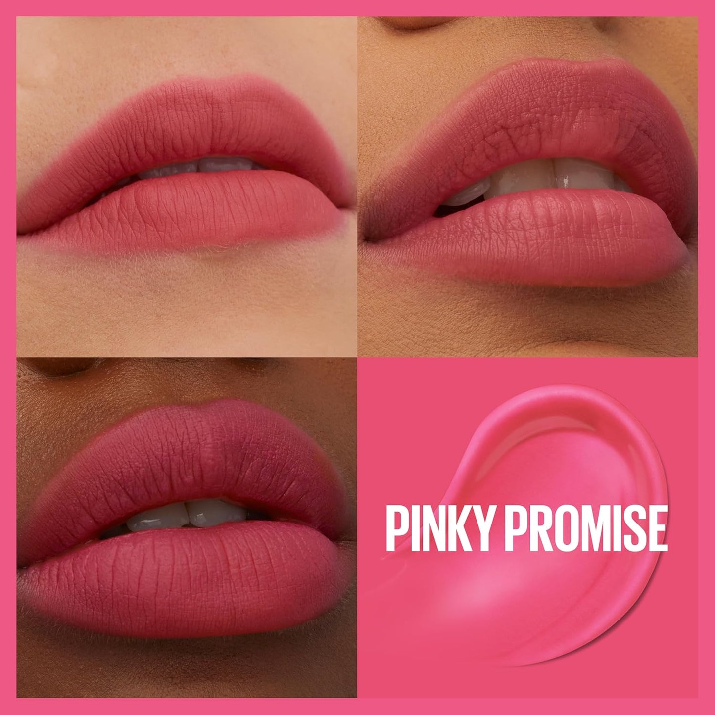 Maybelline Super Stay Teddy Tint Long Lasting Matte Lip Stain, 45 Pinky Promise