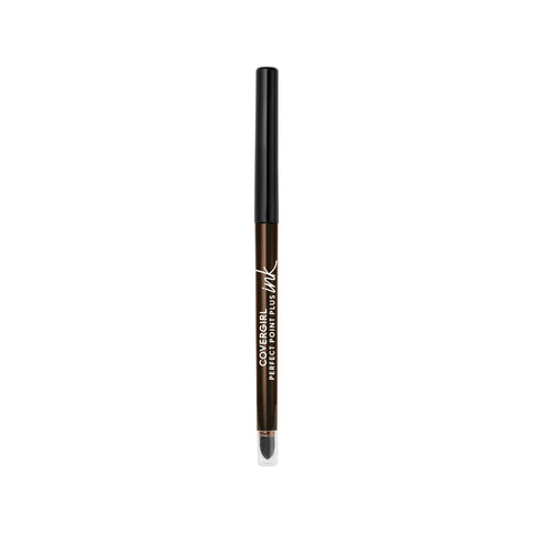 COVERGIRL Perfect Point Plus Ink Gel Eye Pencil Pigmented Long-Wearing Vegan Formula, 280 Shimmering Brown