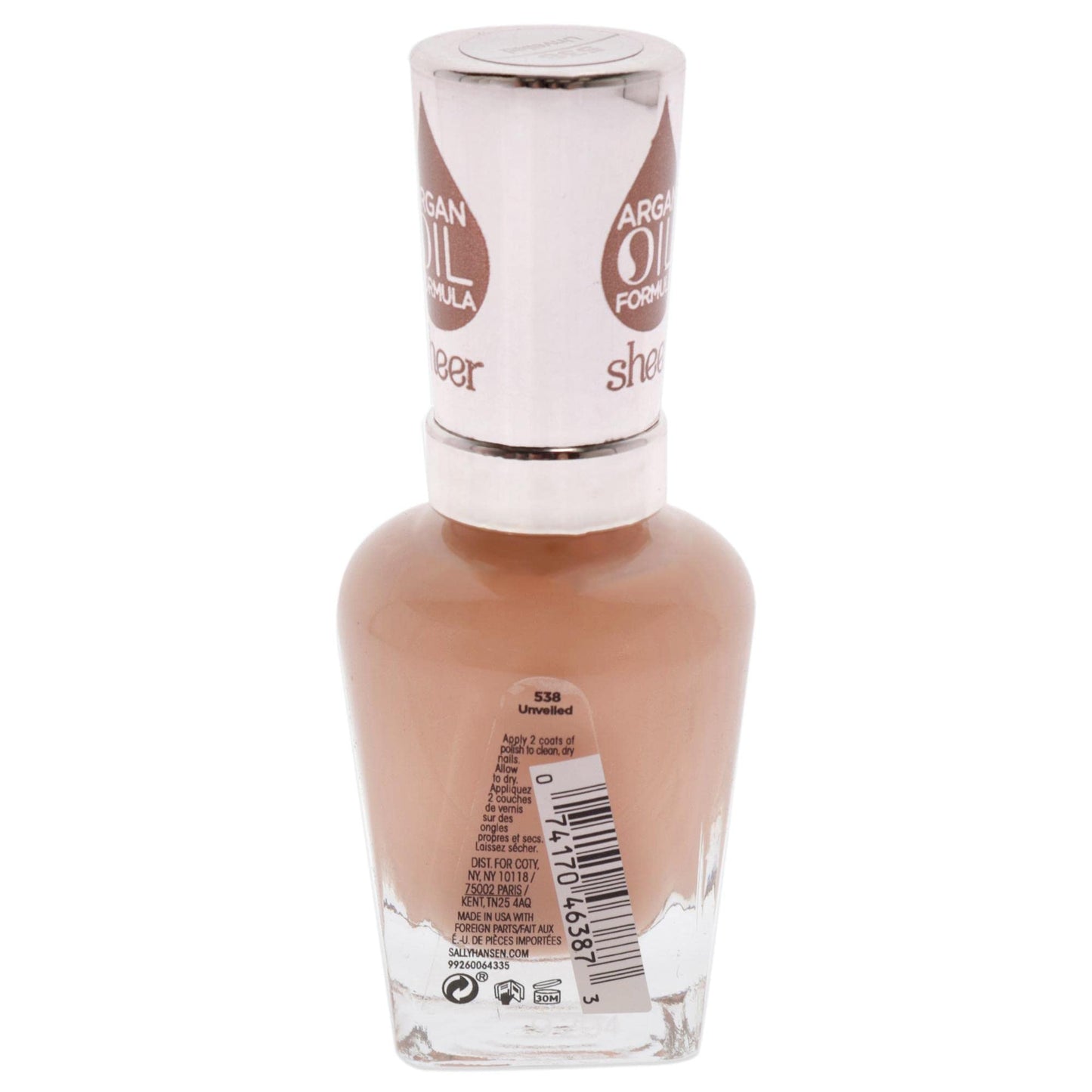 Sally Hansen Color Therapy Nail Polish, 538 Unveiled, 0.5 Fl. Oz.