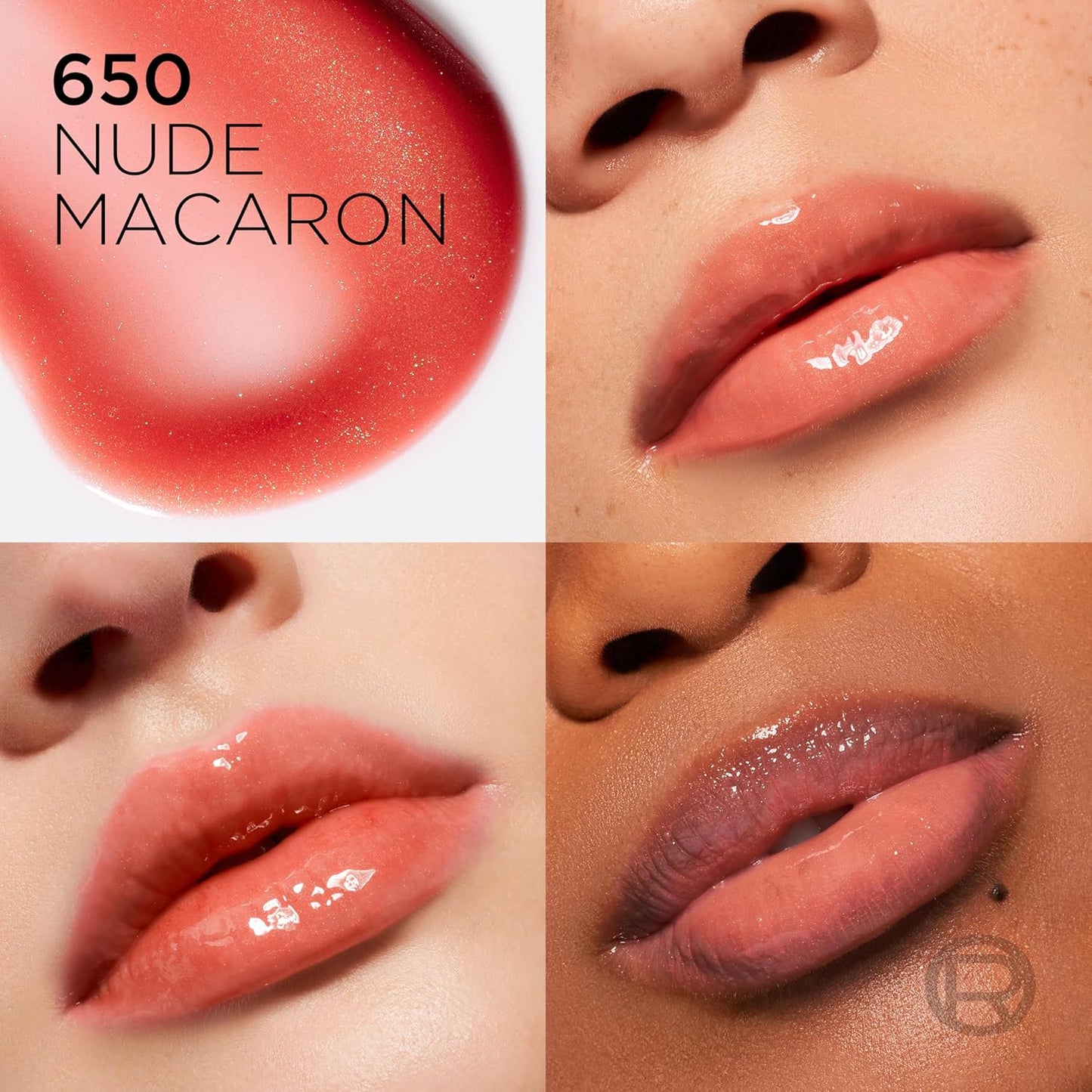 L'Oreal Paris Plump Ambition Hyaluron Lip Oil, 650 Nude Macaron