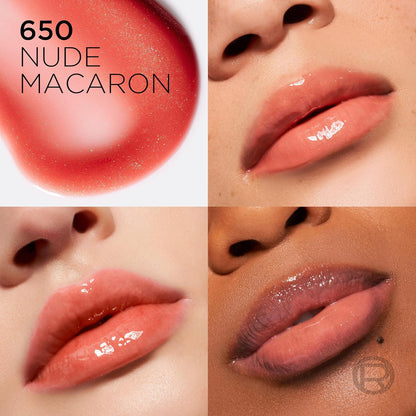 L'Oreal Paris Plump Ambition Hyaluron Lip Oil, 650 Nude Macaron