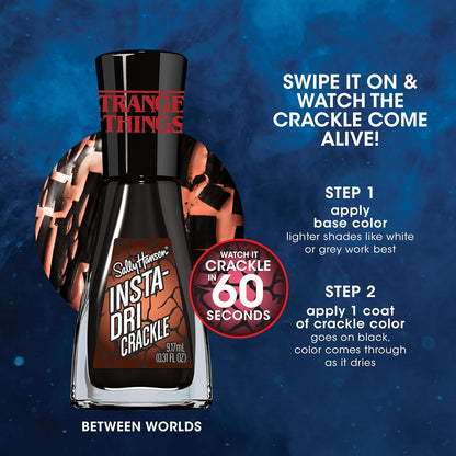 Sally Hansen Insta-Dri x Stranger Things Collection Nail Polish, 743 Between Worlds - Crackle