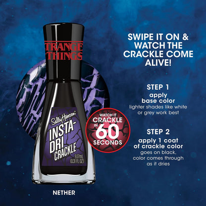 Sally Hansen Insta-Dri x Stranger Things Collection Nail Polish, 744 Nether - Crackle