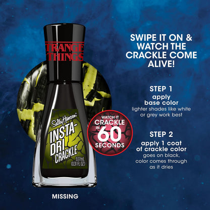 Sally Hansen Insta-Dri x Stranger Things Collection Nail Polish, 745 Missing - Crackle
