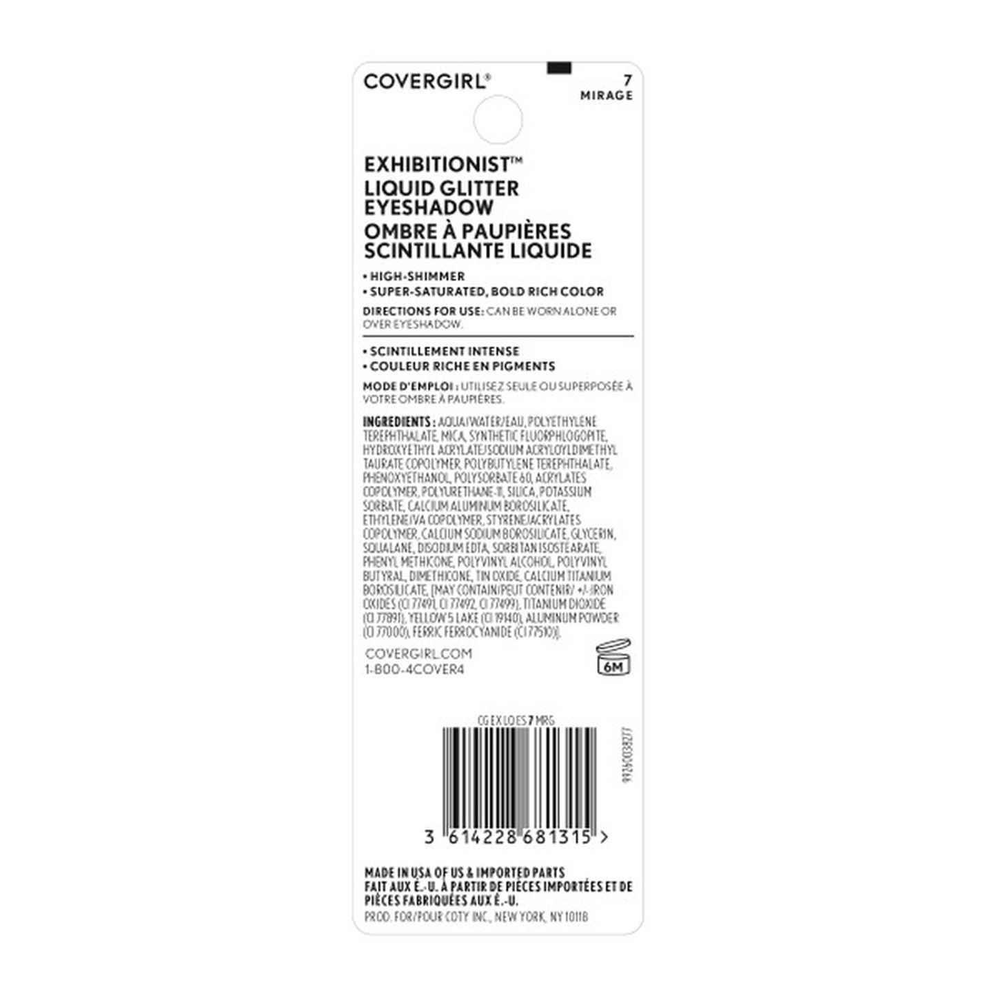 CoverGirl Exhibitionist Liquid Glitter Eyeshadow, 7 Mirage
