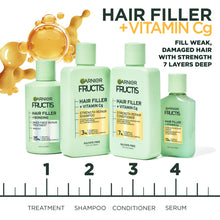 Garnier Fructis Hair Fillers Strength Repair Hair Serum for Damaged Hair, 3.75 fl oz