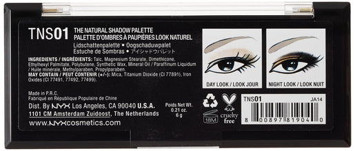 NYX Professional Makeup The Natural Shadow Palette, 0.21 Ounce