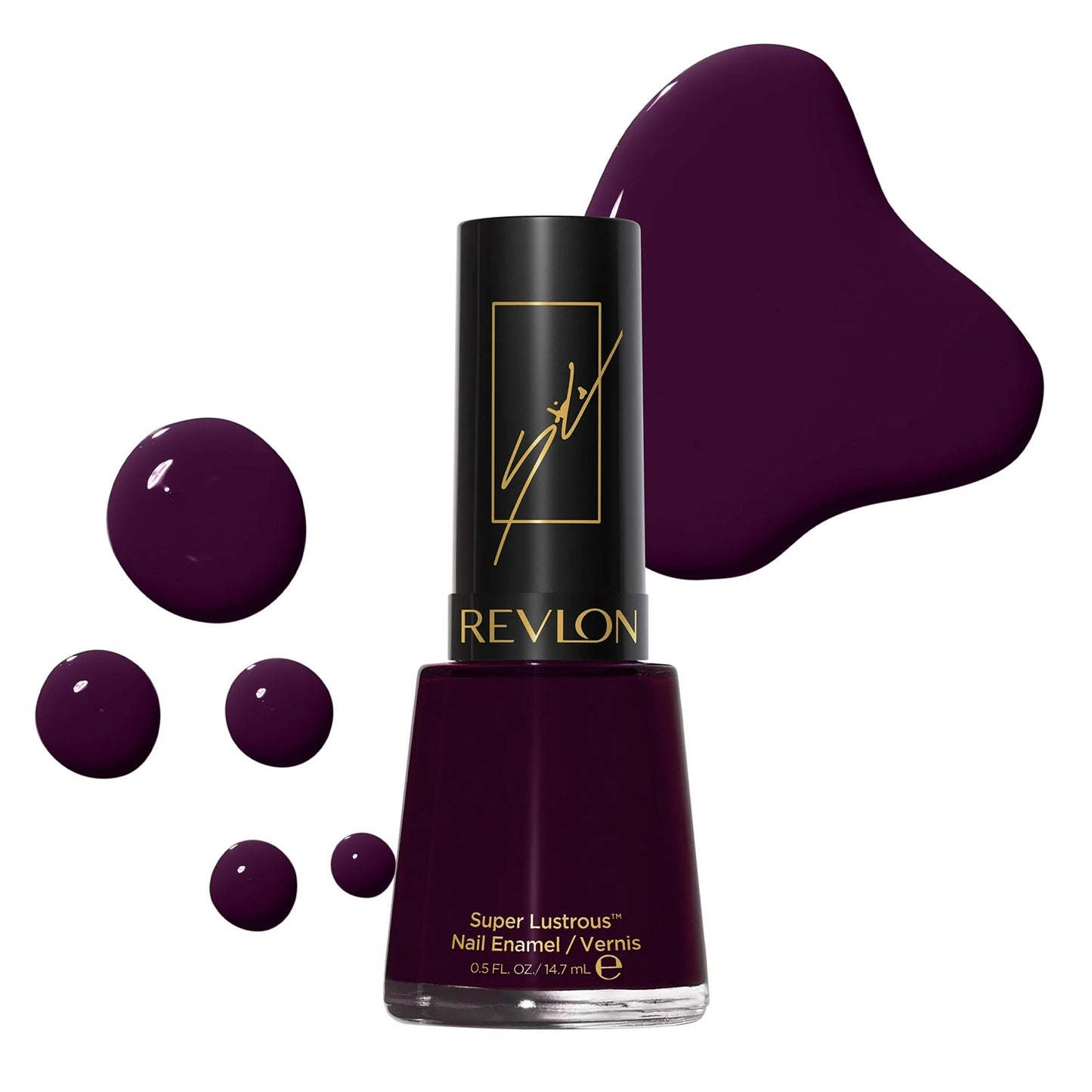Revlon x Sofia Carson Super Lustrous Nail Enamel, 858 Black Cherry