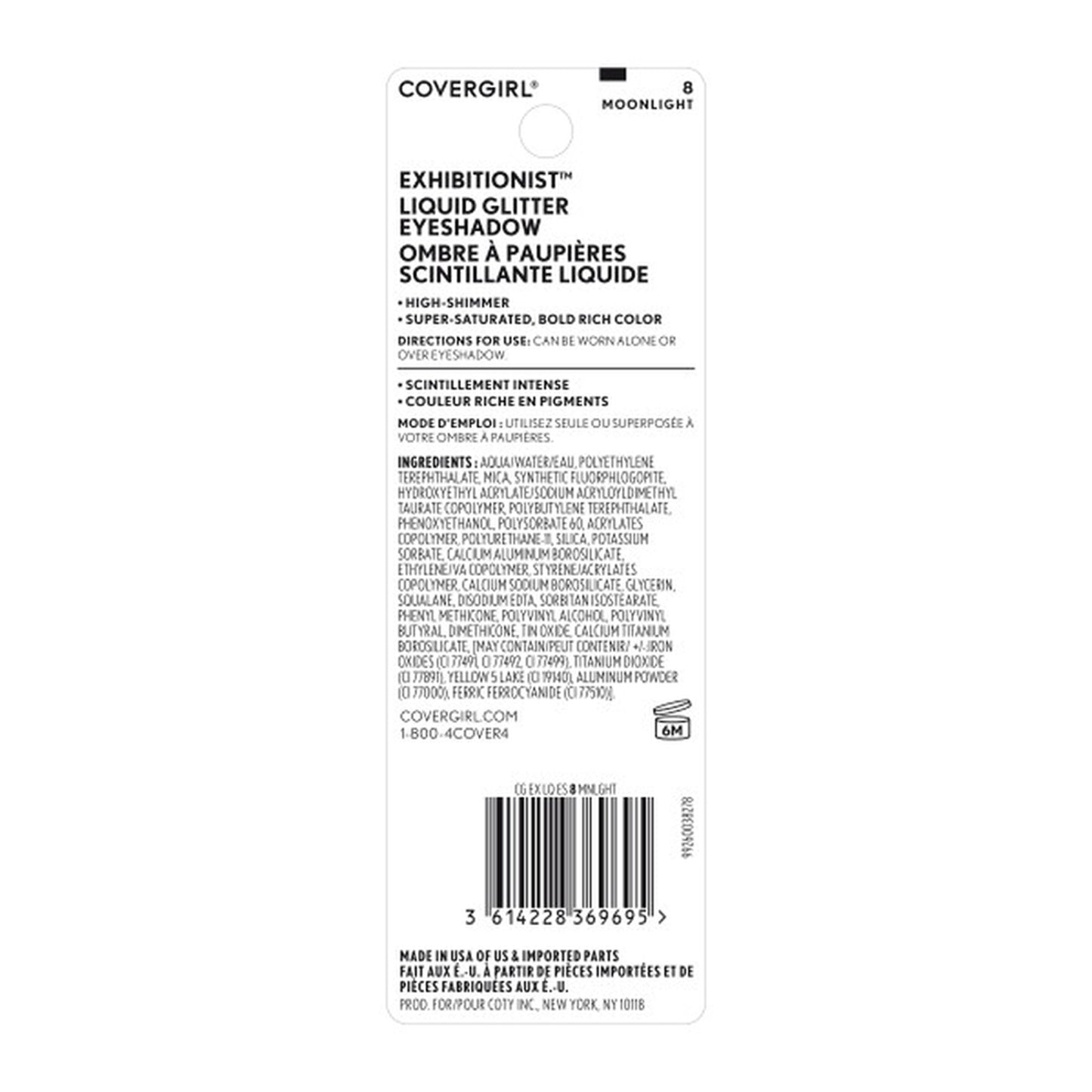 CoverGirl Exhibitionist Liquid Glitter Eyeshadow, 8 Moonlight