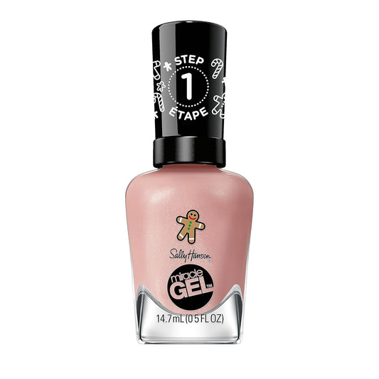 Sally Hansen Miracle Gel x Gingerbread Kisses Holiday Wishes Collection Nail Polish, 908 Oh Ginger Snap!