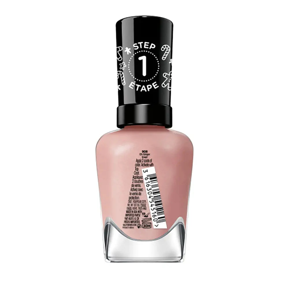 Sally Hansen Miracle Gel x Gingerbread Kisses Holiday Wishes Collection Nail Polish, 908 Oh Ginger Snap!