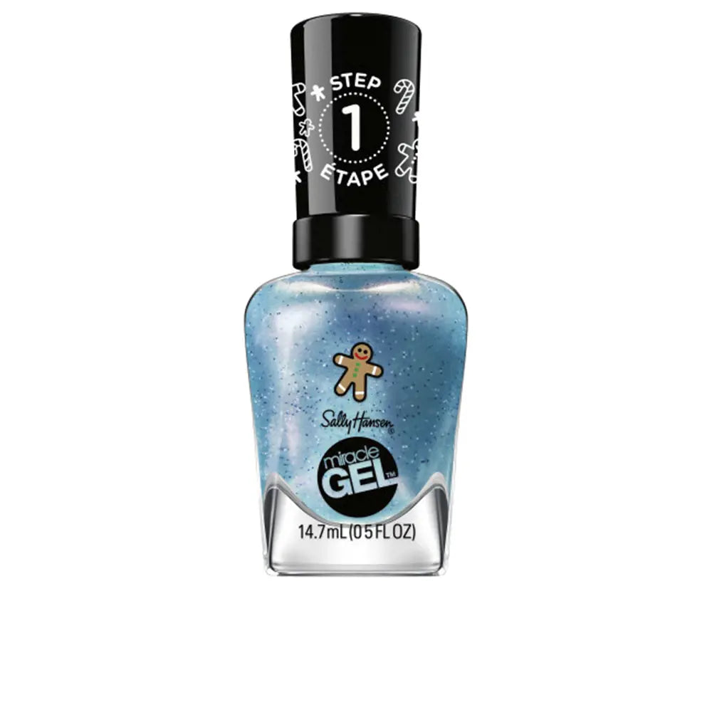 Sally Hansen Miracle Gel x Gingerbread Kisses Holiday Wishes Collection Nail Polish, 910 Jack Frosted