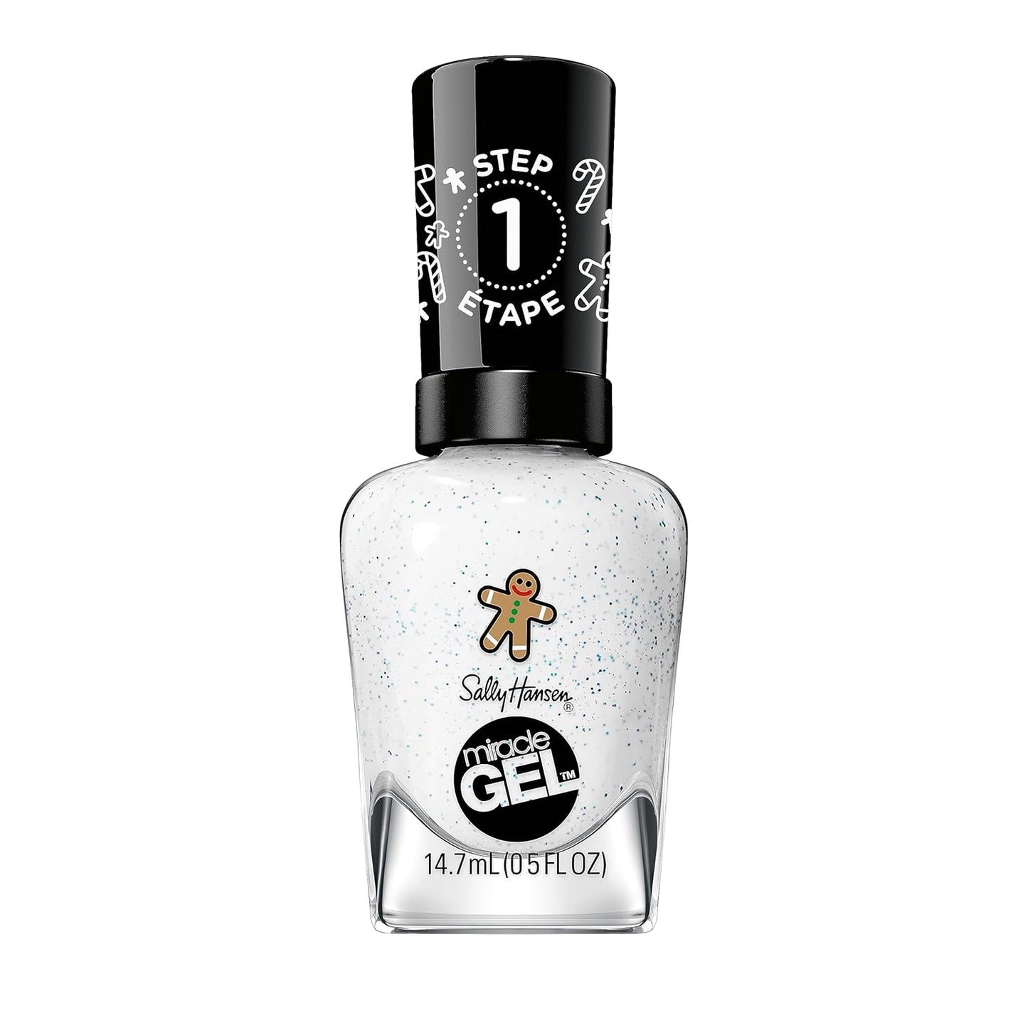 Sally Hansen Miracle Gel x Gingerbread Kisses Holiday Wishes Collection Nail Polish, 911 Whisk You a Merry Xmas