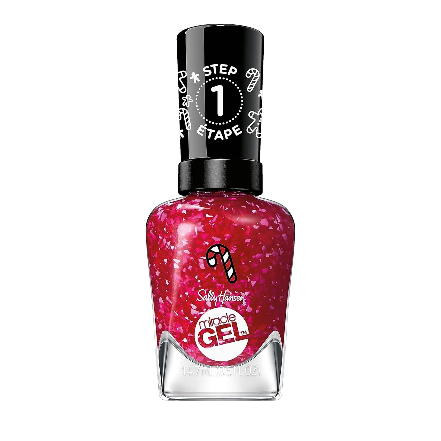 Sally Hansen Miracle Gel x Gingerbread Kisses Holiday Wishes Collection Nail Polish, 912 Peppermint to Be