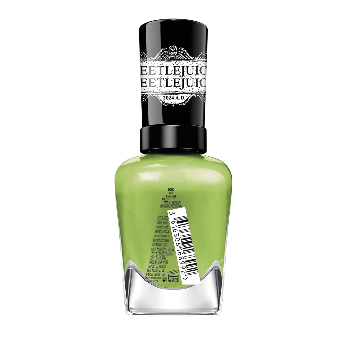 Sally Hansen Miracle Gel x BeetleJuice Collection Nail Polish,  930 Bio Exorcist